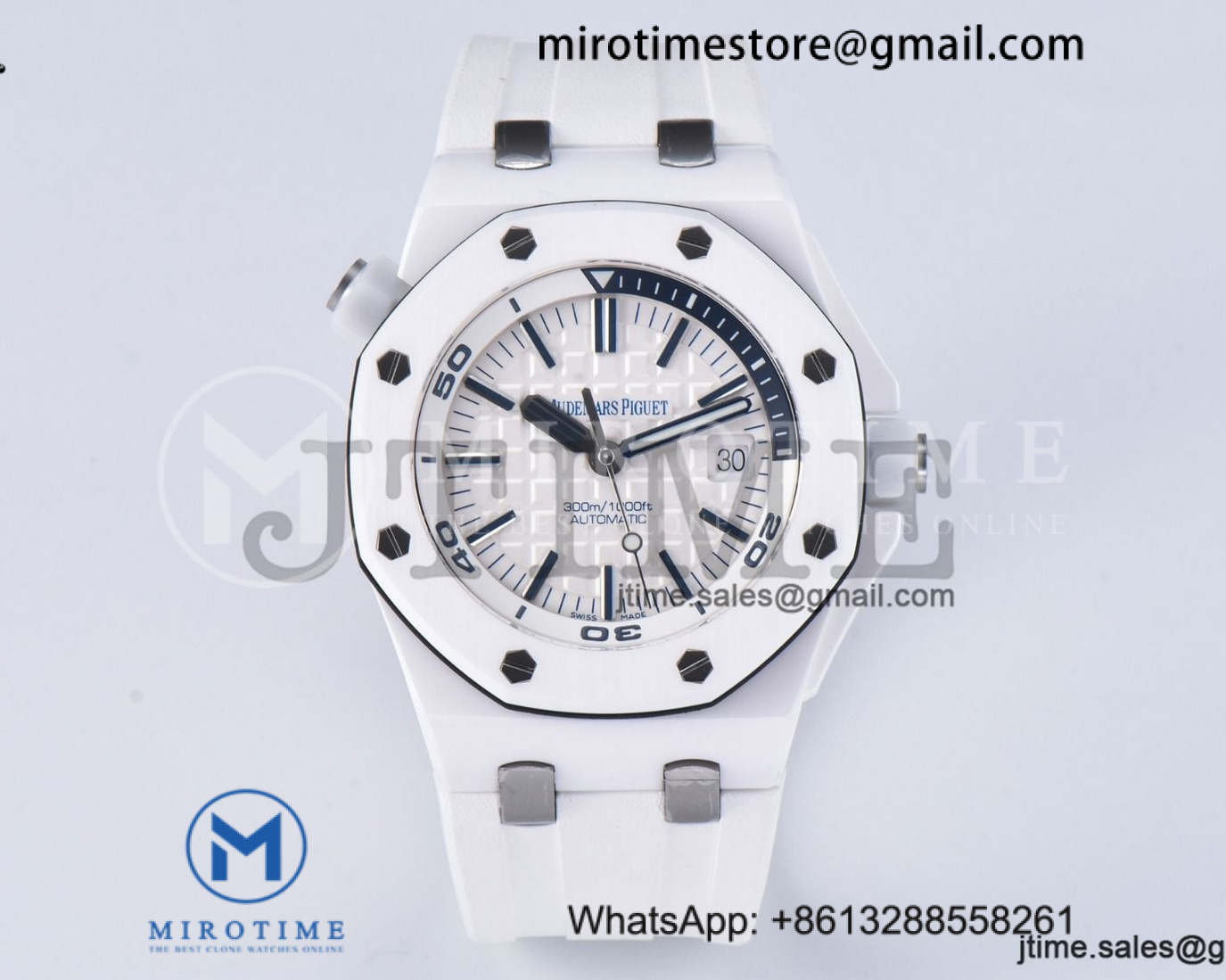 Royal Oak Offshore Diver 15707 White Ceramic APSF 1:1 Best Edition SA3120 Super Clone
