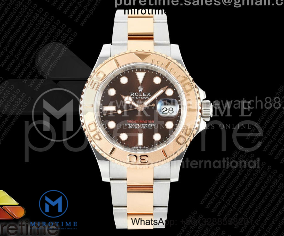 Yacht-Master 126621 EWEF 1:1 Best Edition Brown Dial on SS/RG Bracelet SH3235