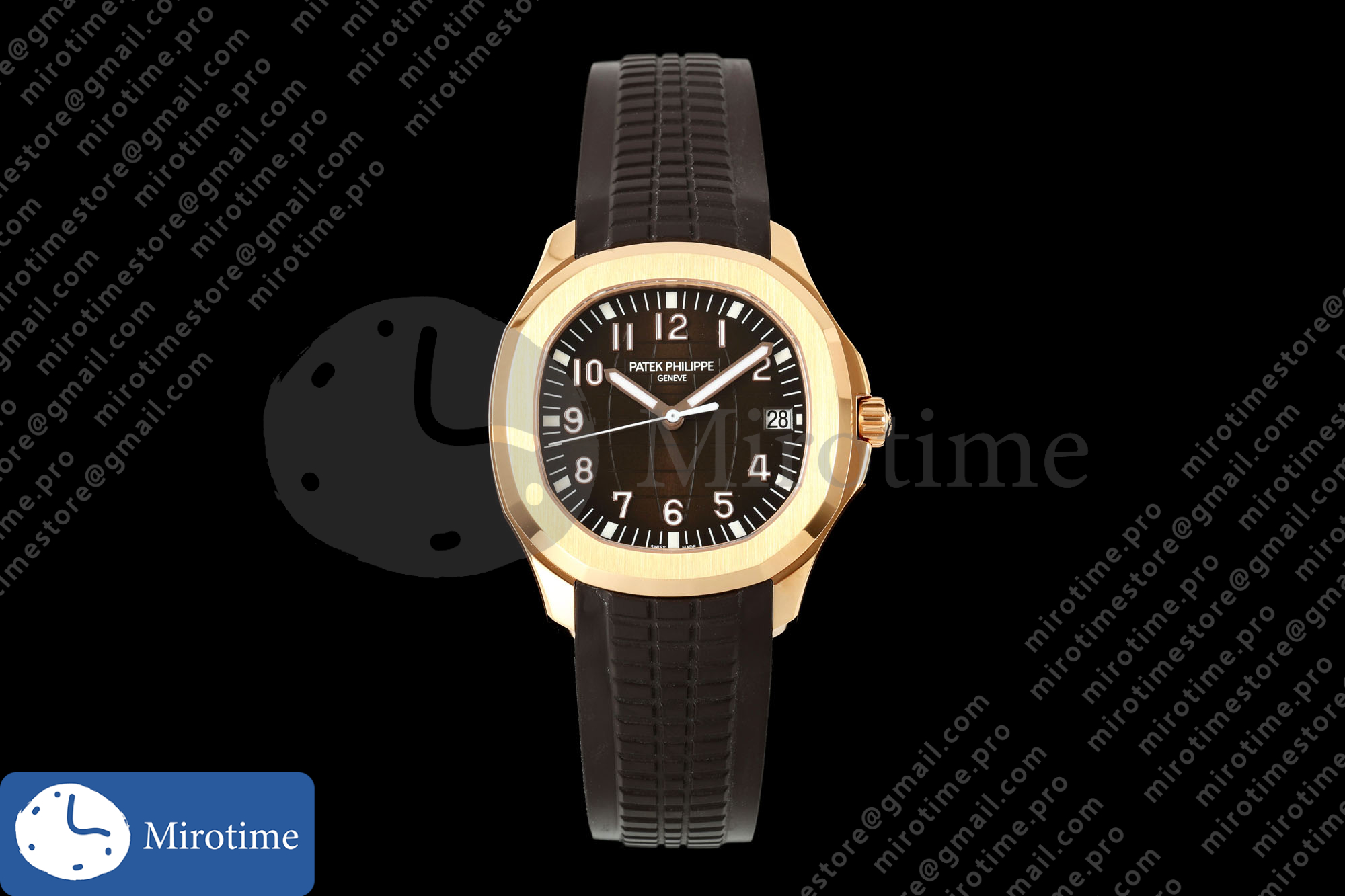 Aquanaut 5167 RG BBF 1:1 Best Edition Brown Dial on Brown Rubber Strap DPB330 Super Clone