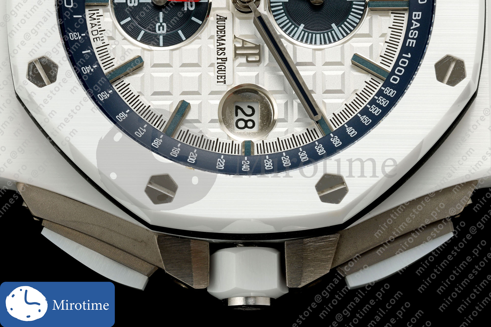 Royal Oak Offshore 44mm White Ceramic JF 1:1 Best Edition White Dial on Rubber Strap A3126 — photo 5