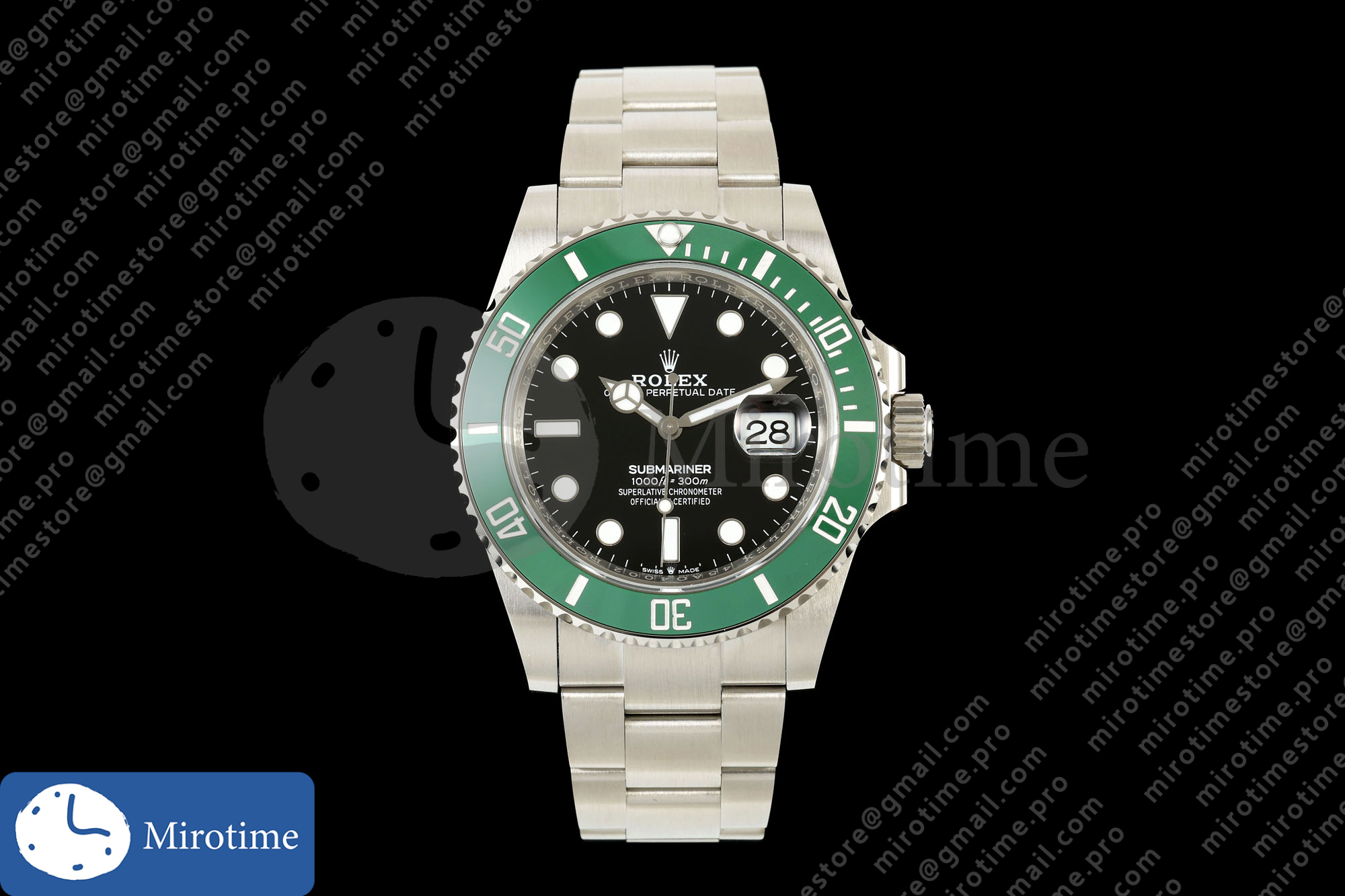 Submariner 41mm 126610 LV Kermit QF 1:1 Best Edition 904L SS Case and Bracelet JH3285 (Free Sprung)
