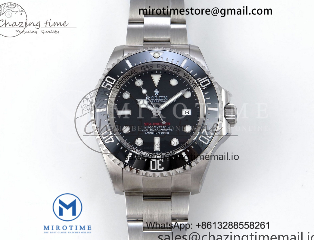 Sea-Dweller 136660 904L SS EWEF Best Edition Black Dial on SS Bracelet A3235