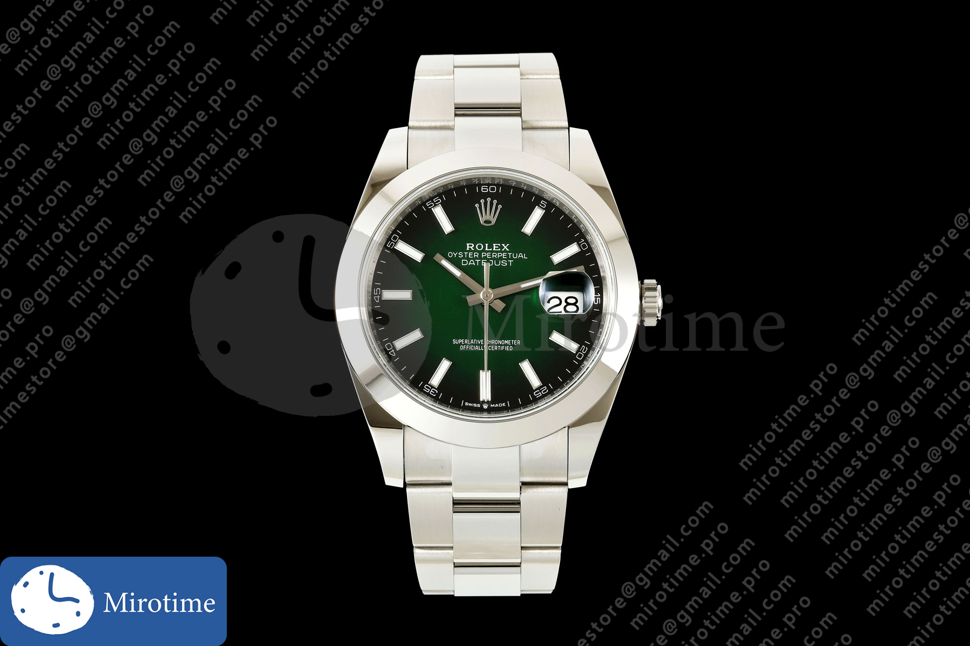 DateJust 41 126300 ERF 1:1 Best Edition Green Ombre Dial on Oyster Bracelet JH3235 (Free Sprung)