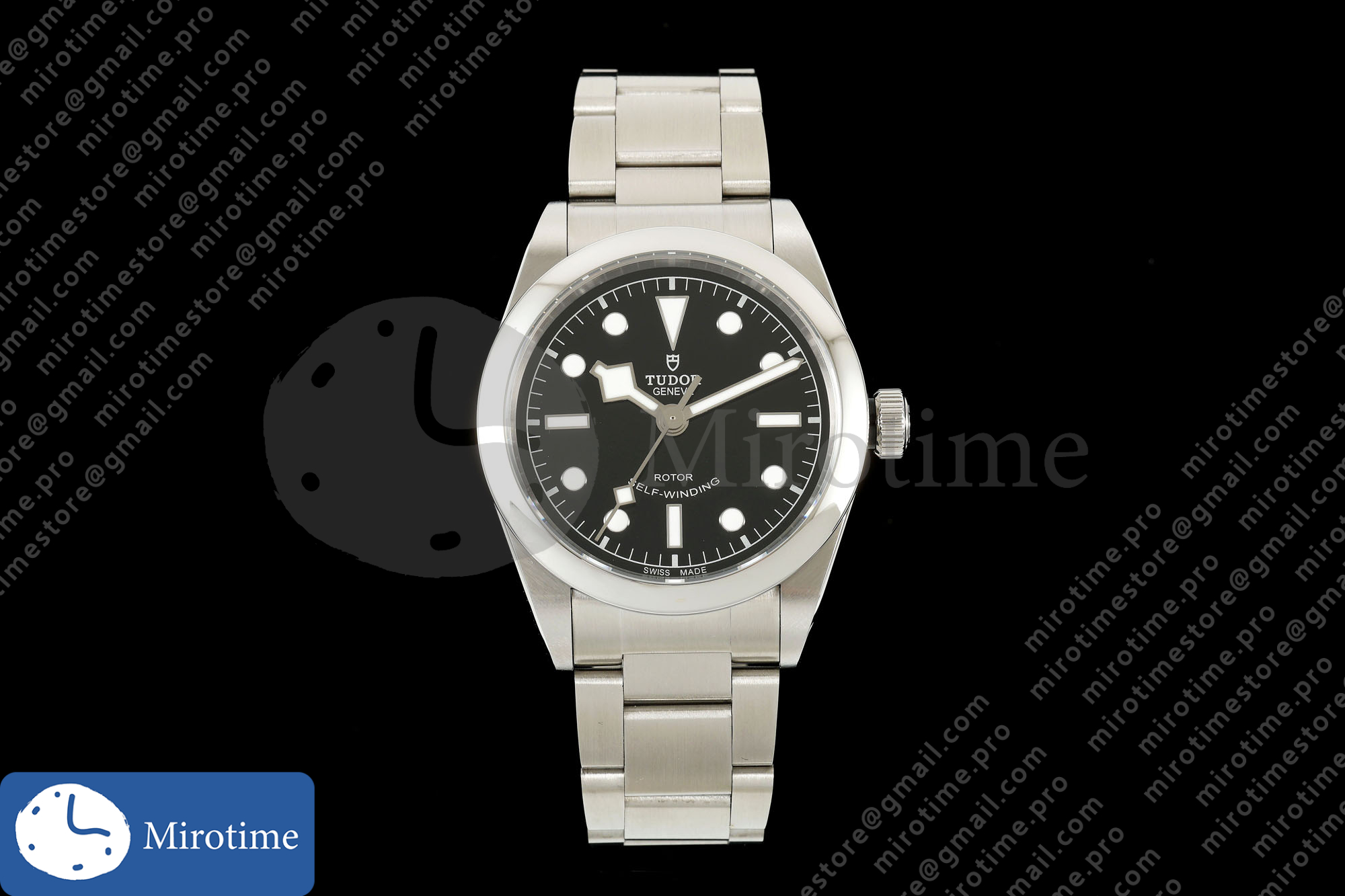Black Bay 36mm SS KRF 1:1 Best Edition Black Dial on SS Bracelet A2824